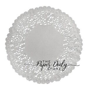 25 - 4" SILVER Metallic Foil PAPER DOILIES | Silver Doilies, Craft Doilies
